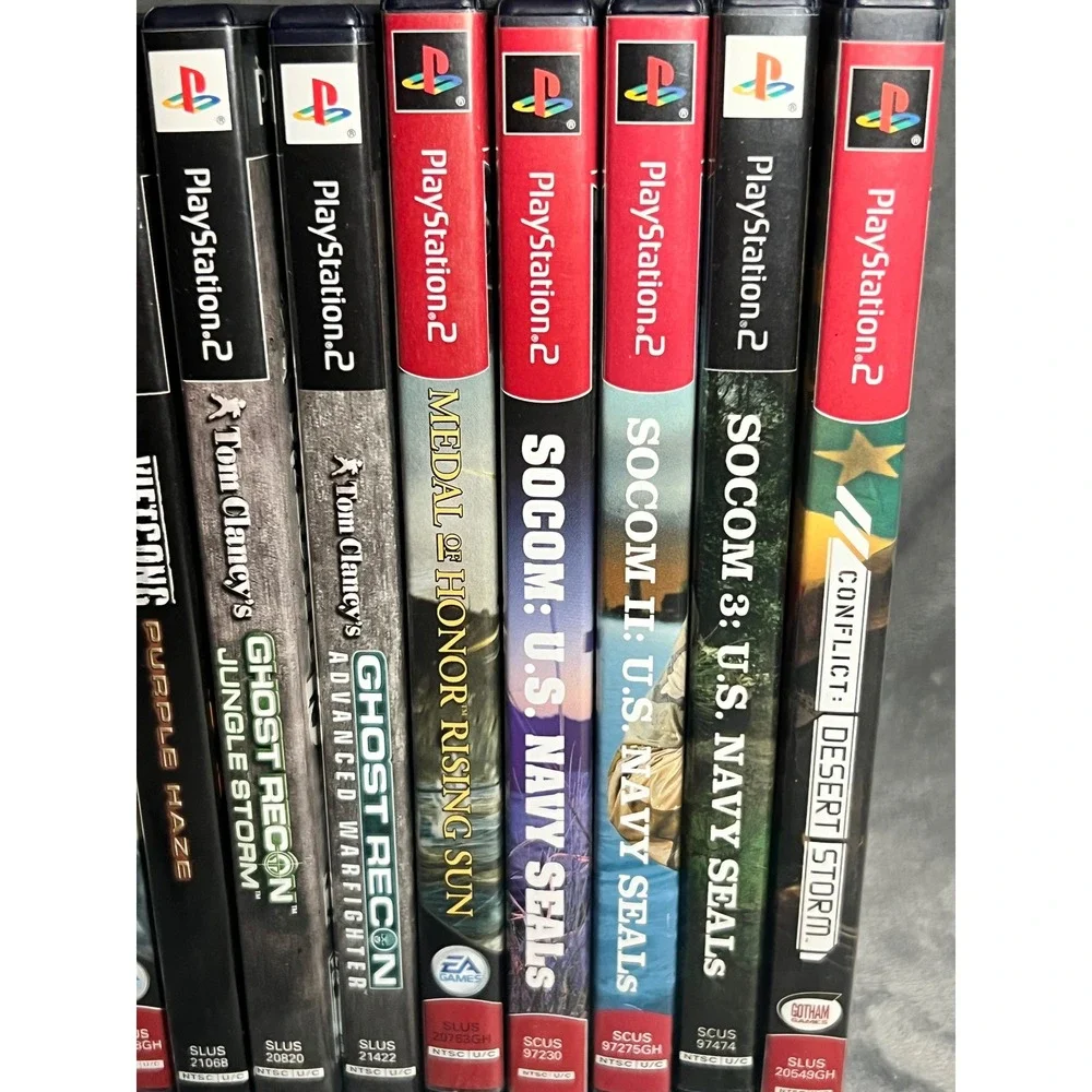 PS2 Military Shooter Game Lot 11 Vietcong SOCOM Medal Honor Ghost Recon Conflict
